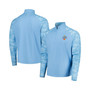 Men's Light Blue Arnold Palmer Invitational Camo Color Block Raglan 1/4-Zip Jacket