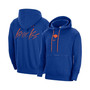 Men's Heather Blue New York Knicks Courtside Versus Flight Pullover Hoodie