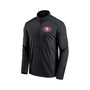 Men's Black San Francisco 49ers Logo Pacer Performance Half-Zip Jacket