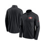 Men's Black San Francisco 49ers Logo Pacer Performance Half-Zip Jacket