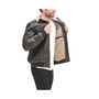 Men's Sherpa Lined Faux Leather Aviator Bomber