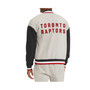 Men's Gray Toronto Raptors James Fleece Full-Snap Varsity Jacket