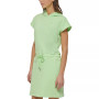 Women's Cap-Sleeve Drawstring-Waist Hoodie Dress