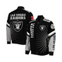 Men's Black Las Vegas Raiders Extreme Redzone Full-Snap Varsity Jacket