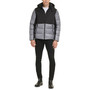 Men's Colorblock Mixed-Media Puffer Jacket