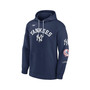 Men's Navy New York Yankees Rewind Lefty Pullover Hoodie
