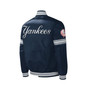 Men's Navy New York Yankees Midfield Satin Full-Snap Varsity Jacket