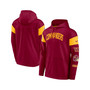 Men's Burgundy Washington Commanders Sideline Athletic Arch Jersey Performance Pullover Hoodie