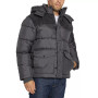 Men's Cargo Pocket Puffer Jacket with Detachable Hood