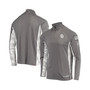 Men's Gray and Camo Oklahoma Sooners OHT Military-Inspired Appreciation Swoop Quarter-Zip Jacket