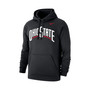 Men's Black Ohio State Buckeyes Wordmark Logo Club Pullover Hoodie