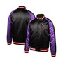 Men's Black Toronto Raptors Hardwood Classics Satin Raglan Full-Snap Jacket