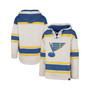 Men's Oatmeal St. Louis Blues Rockaway Lace-Up Pullover Hoodie