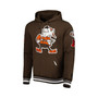 Men's Brown Cleveland Browns Retro Classic Fleece Pullover Hoodie