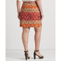 Plus Size A-Line Geometric Printed Skirt