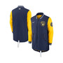 Men's Navy Milwaukee Brewers Dugout Performance Full-Zip Jacket