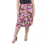 Plus Size A-line Elastic Waist Skirt