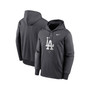 Men's Anthracite Los Angeles Dodgers Bracket Icon Performance Pullover Hoodie