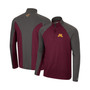 Men's Maroon, Charcoal Minnesota Golden Gophers Two Yutes Raglan Quarter-Zip Windshirt