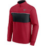 Men's Red and Black Atlanta Falcons Block Party Quarter-Zip Jacket