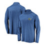 Men's Royal Florida Gators Primary Logo Striated Raglan Quarter-Zip Jacket