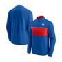 Men's Royal, Red New York Giants Block Party Quarter-Zip Jacket