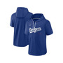 Men's Royal Los Angeles Dodgers Springer Short Sleeve Team Pullover Hoodie