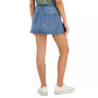 Juniors' Side-Slit A-Line Denim Mini Skirt, Created for Macy's