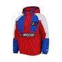 Men's Red, Blue NASCAR The Body Check Half-Snap Pullover Jacket