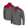 Men's Heathered Charcoal, Cardinal Iowa State Cyclones Huff Snap Pullover