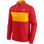 Men's Red, Gold-Tone Kansas City Chiefs Block Party Quarter-Zip Jacket