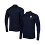 Men's Navy USMNT Strike Drill Performance Raglan Quarter-Zip Long Sleeve Top