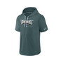 Men's Midnight Green Philadelphia Eagles Short Sleeve Pullover Hoodie