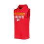 Men's Red Kansas City Chiefs Relay Sleeveless Pullover Hoodie