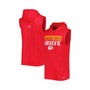 Men's Red Kansas City Chiefs Relay Sleeveless Pullover Hoodie