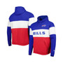 Men's Red Buffalo Bills Colorblock Current Pullover Hoodie