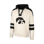 Men's Cream Iowa Hawkeyes Lace-Up 4.0 Vintage-Like Pullover Hoodie