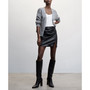 Women's Leather-Effect Mini-Skirt