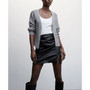 Women's Leather-Effect Mini-Skirt