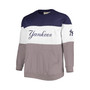 Men's Navy and White New York Yankees Big and Tall Pullover Sweatshirt