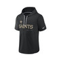 Men's Black New Orleans Saints Short Sleeve Pullover Hoodie