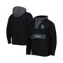 Men's Black Los Angeles Dodgers Ruckus Quarter-Zip Hoodie