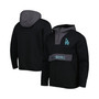 Men's Black Los Angeles Dodgers Ruckus Quarter-Zip Hoodie