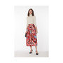 Women's Megan Skirt in Psychedelic Rose Velvet