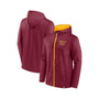 Men's Branded Burgundy, Gold Washington Commanders Ball Carrier Full-Zip Hoodie