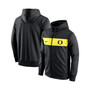 Men's Black Oregon Ducks Logo Performance Full-Zip Hoodie