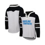 Men's Carolina Panthers Heather Gray Gridiron Lace-Up Pullover Hoodie