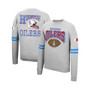 Men's Heathered Gray Houston Oilers Allover Print Fleece Pullover Sweatshirt