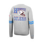Men's Heathered Gray Houston Oilers Allover Print Fleece Pullover Sweatshirt