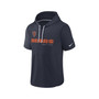 Men's Navy Chicago Bears Short Sleeve Pullover Hoodie